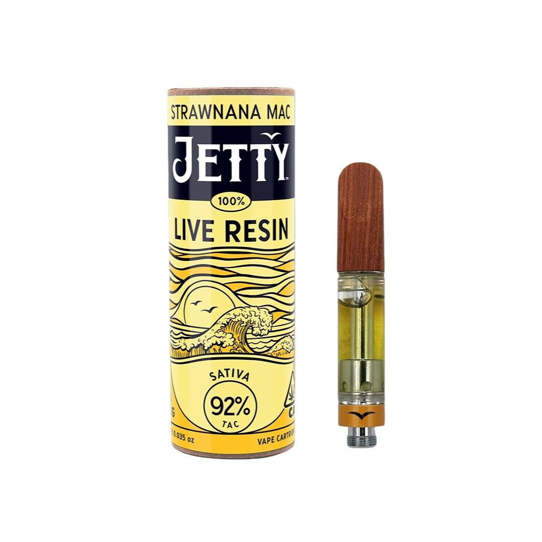Jetty Live Resin Cartridge Strawnana Mac 1g