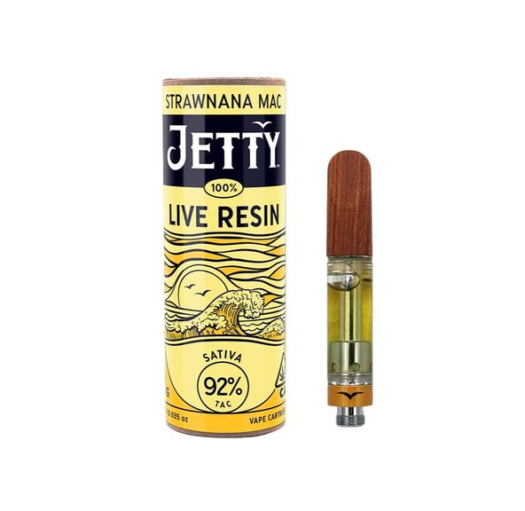 Jetty Live Resin Cartridge Strawnana Mac 1g