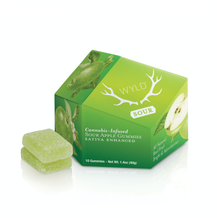 Wyld Fruit Chews Sour Apple 100mg