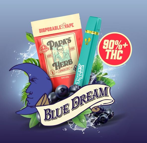 1g Blue Dream All In One Vape- PAPA'S HERB