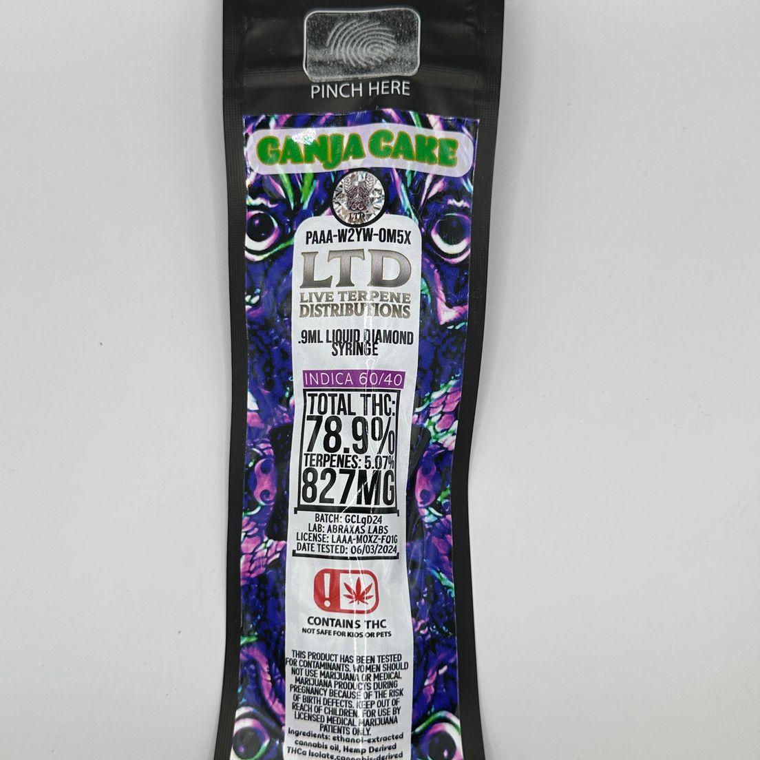 Ganja Cake Liquid Diamond 1G Syringe
