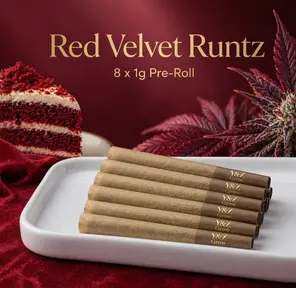 1G Pre-Roll: Red Velvet Runtz (I) 8 PACK