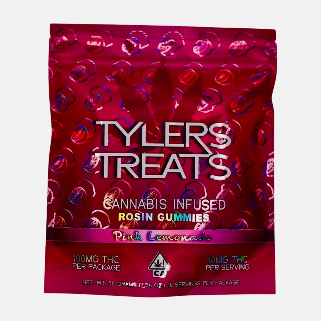 Tylers Treats - Tylers Treats Pink Lemonade Rosin Gummies 100mg 50g