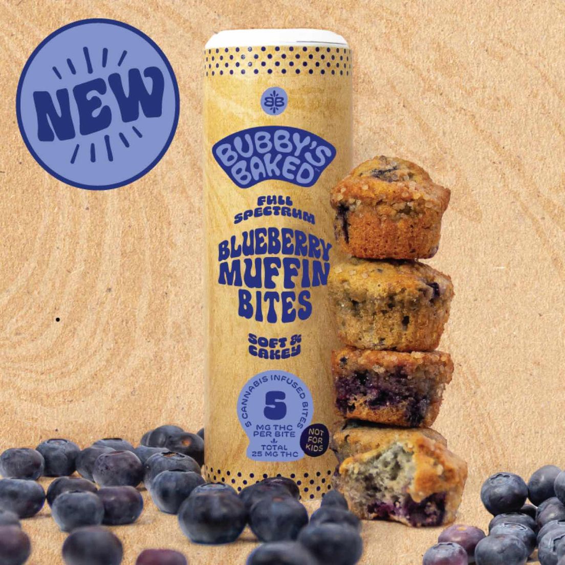 Blueberry Muffin Bites | 5mg (5pk) | Bubby's Baked Goods