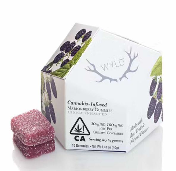 Marionberry (indica) - 10 pack Gummies (THC 100mg) by WYLD