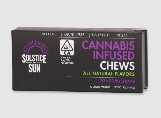 1. Solstice & Sun 100mg Fruit Chews - Concord Grape (H) *SALE*