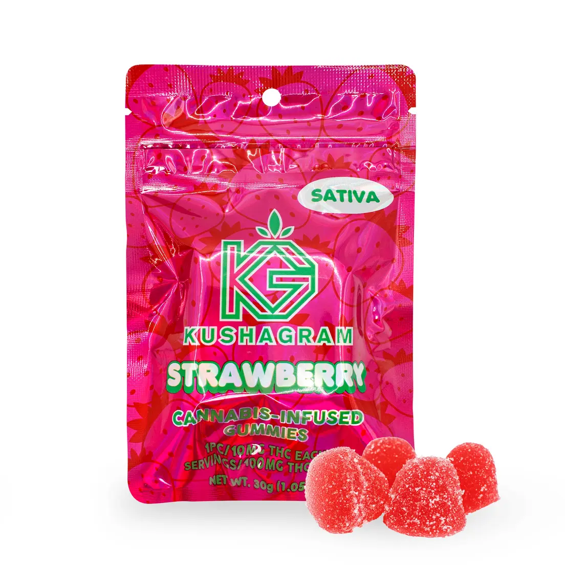 100mg Strawberry Gummies 30.00 g
