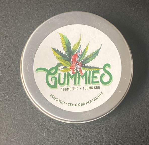 Cannakiss Gummies 100mg 4pcs 25mg ea.