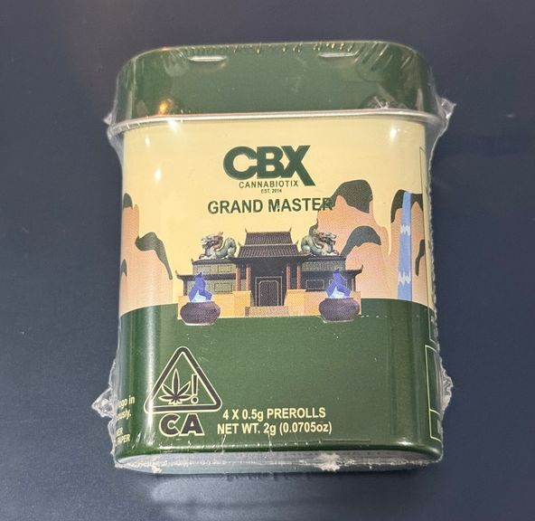 Cannabiotix- Grand Master 4PK Prerolls Tin 2g (I)