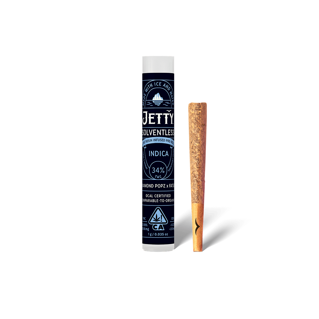 Jetty Solventless Infused Pre-roll Diamond Popz x Fatso 1g