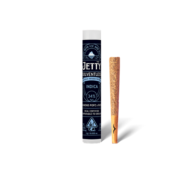 Jetty Solventless Infused Pre-roll Diamond Popz x Fatso 1g