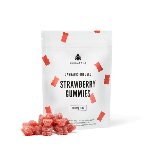 BUUDABOMB STRAWBERRY GUMMIES 100mg