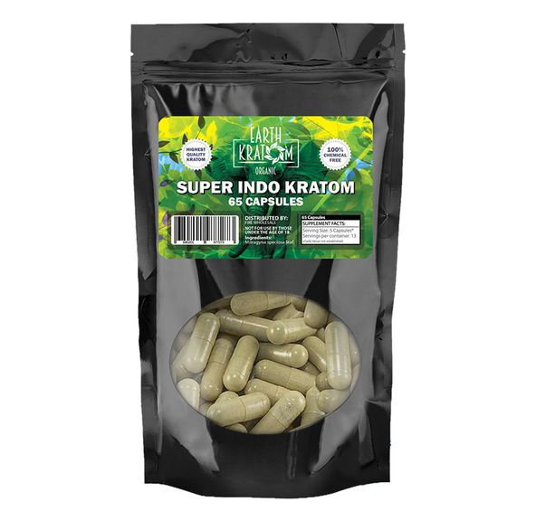 65ct Super Indo Kratom Capsules