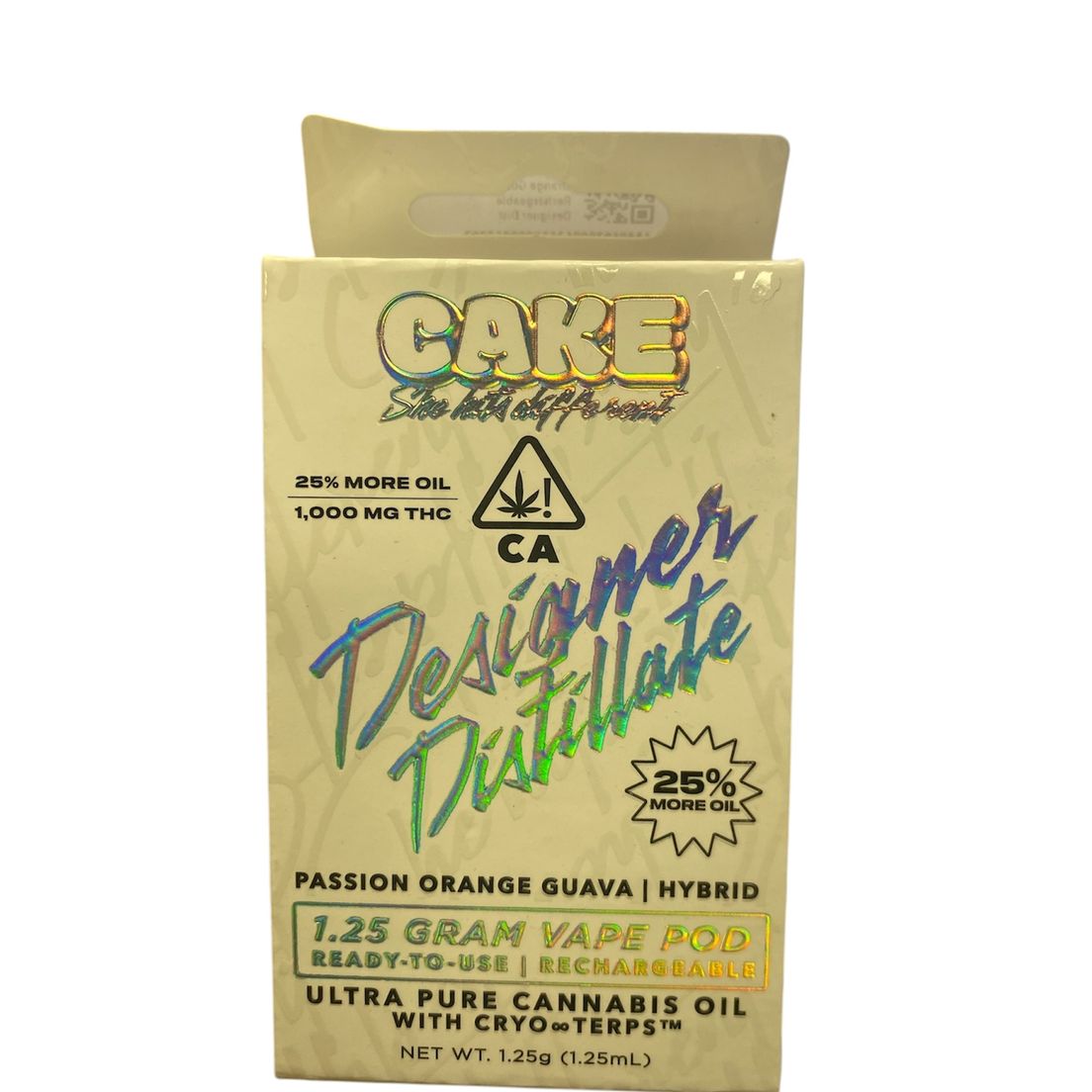 Cake - Passion Orange Guava 1.25g Rechargeable Designer Distillate