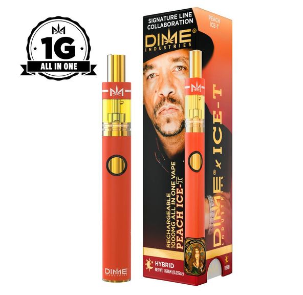 Dime | AIO Vape | 1g | Signature Distillate | Collab | Peach Ice-T