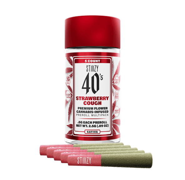 STIIIZY | Infused Prerolls | 5 x .5g | 40's | Strawberry Cough