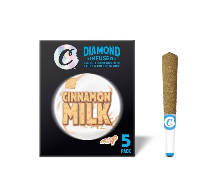 Cookies- Cinnamon Milk Diamond Infused Prerolls 5pk 2.5g (H)