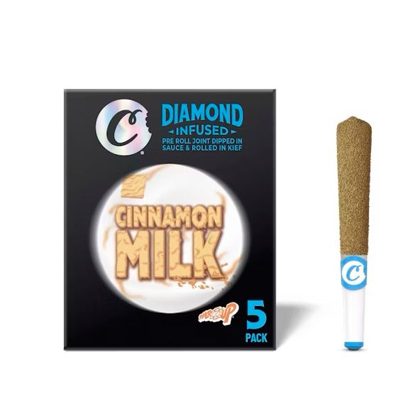 Cookies- Cinnamon Milk Diamond Infused Prerolls 5pk 2.5g (H)