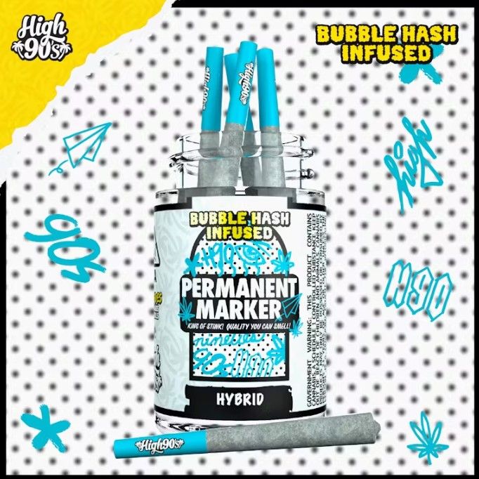 Permanent Marker - High Fives Bubble Hash Infused Pre-Rolls 5 Pack