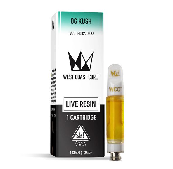 PRE-ORDER ONLY West Coast Cure - OG Kush Live Resin Cartridge - 1g 1g