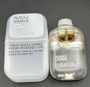 Auraz Liquid Diamond 2g Split Disposable - Headband(S) / Vanilla Berry Pie(I)