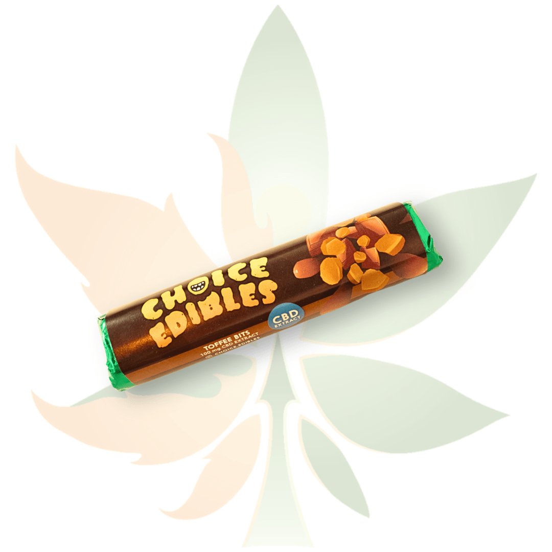 Choice Edibles - Chocolate Bar - 100mg CBD - Toffee Bits