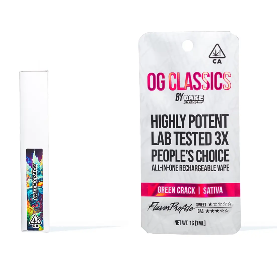 Cake AIO Vape OG Classics Green Crack 1g