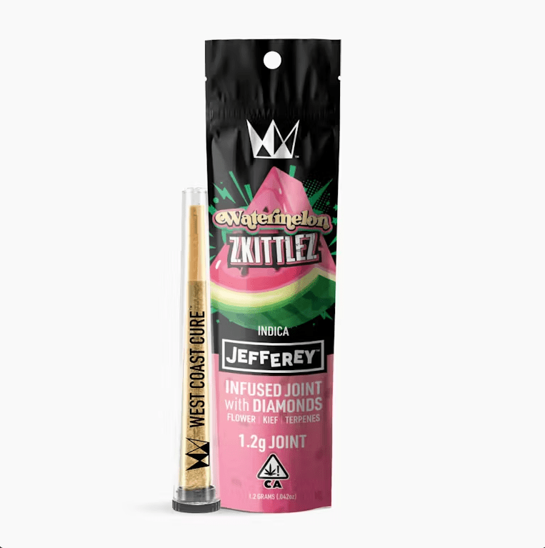 West Coast Cure Jefferey Infused Pre-roll Watermelon Zkittlez 1.2g