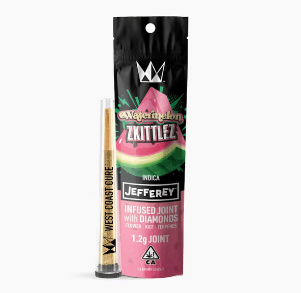 West Coast Cure Jefferey Infused Pre-roll Watermelon Zkittlez 1.2g