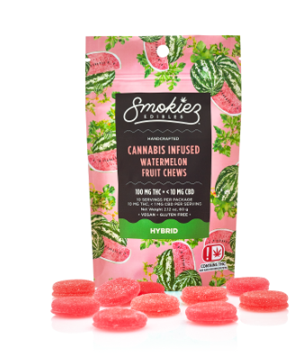 Smokiez Watermelon 100mg HYBRID Fruit Chews
