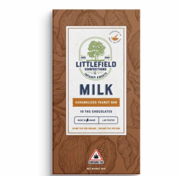 Caramel Peanut 300mg Littlefield Chocolate bar