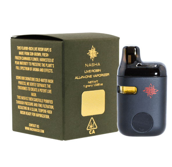 NASHA- Nectarine Jelly- Live Rosin all in one Vape 1g