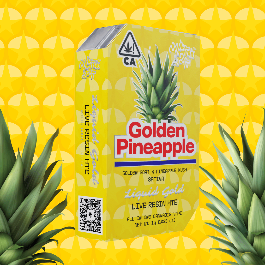 Micro Bar- Golden Pineapple Live Resin Disposable 1g (S)