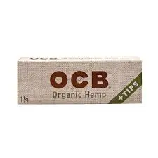 OCB ORGANIC- HEMP (Rolling Papers) W/tips 1-1/4