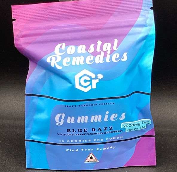 Coastal Remedies- Blue Raspberry- Gummies- 2000mg
