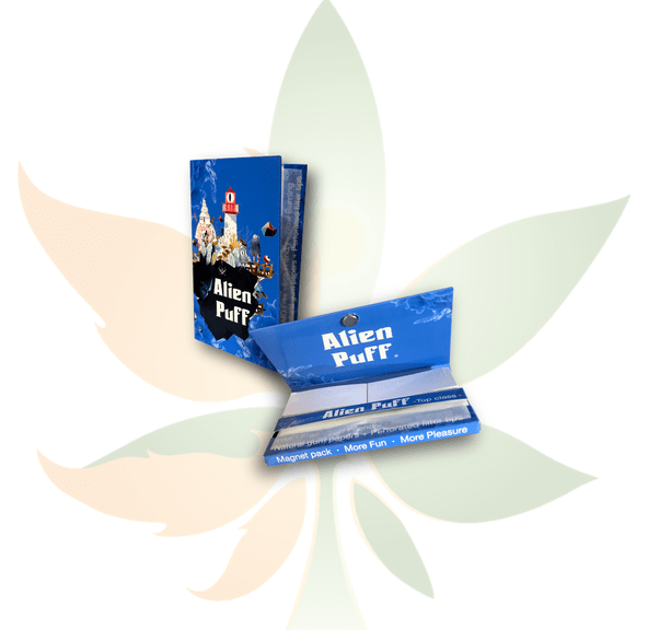 Alien Puff - 1 1/4 - Magnet Rolling Papers + Tips