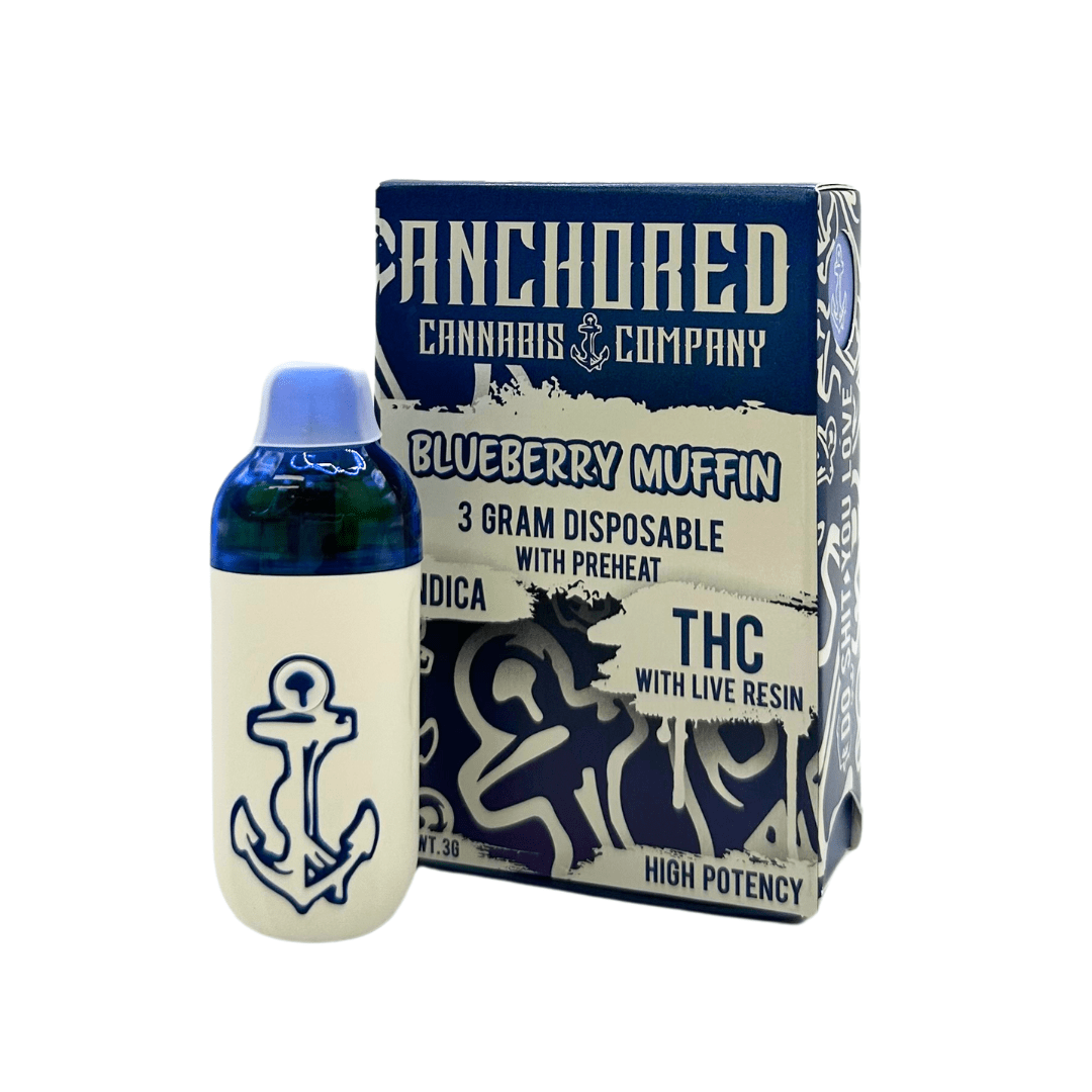 ANCHORED BLUEBERY MUFFIN LIVE RESIN DISPOSABLE 3G