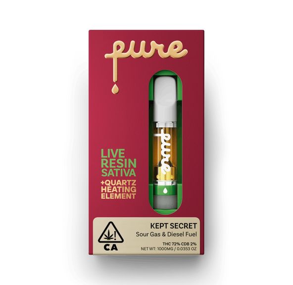 Pure- Kept Secret Live Resin Cartridge 1g (S)