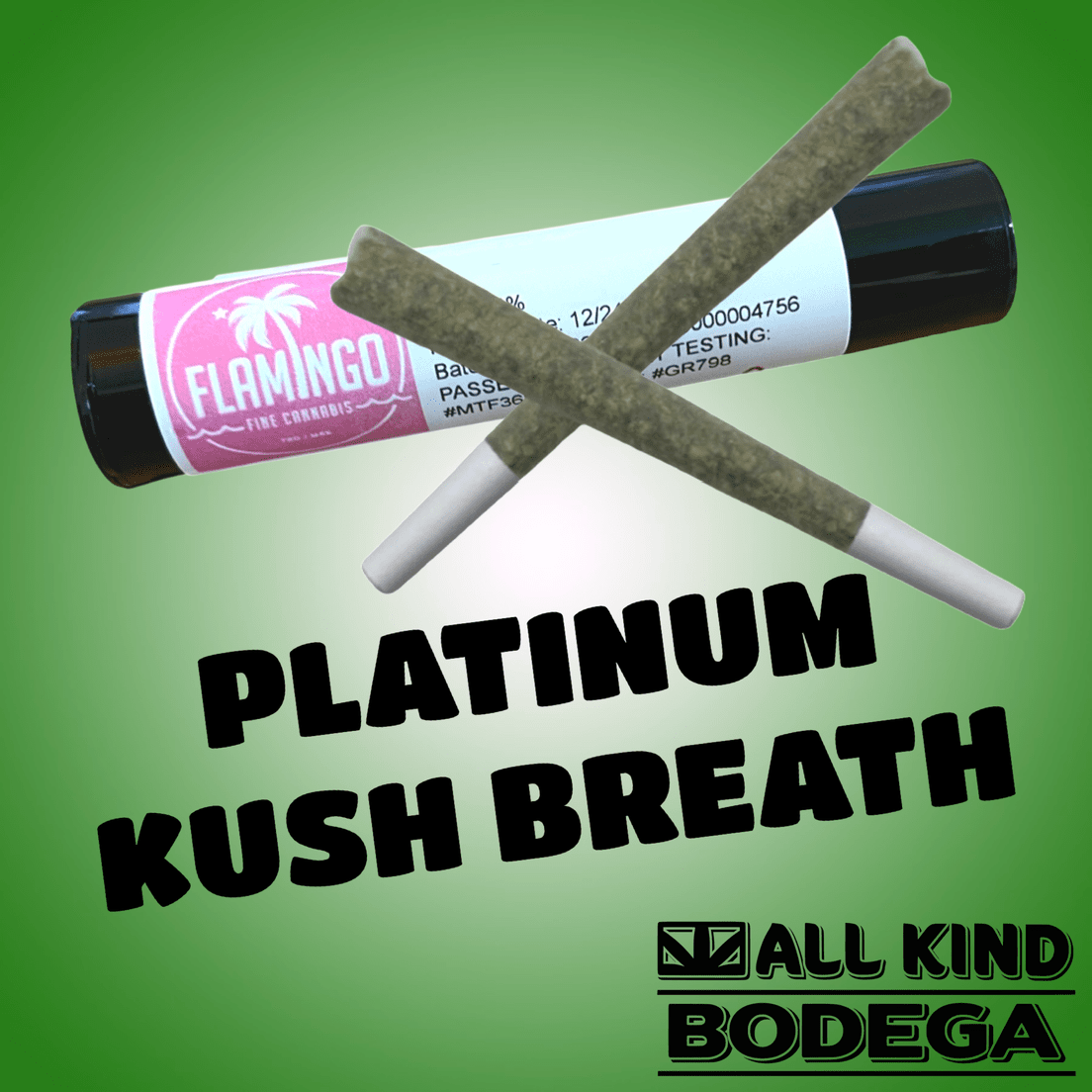 Platinum Kush Breath .5g Preroll 2 Pack (total weight 1g) ((@flamingomaine)