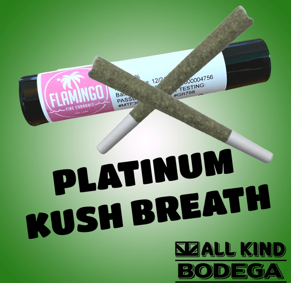 Platinum Kush Breath .5g Preroll 2 Pack (total weight 1g) ((@flamingomaine)