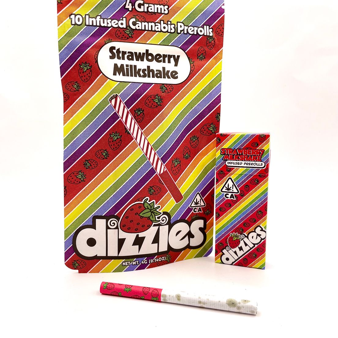 *BLOWOUT DEAL! $25 4g Strawberry Milkshake (Sativa) 10-Pack Infused Prerolls - dizzies