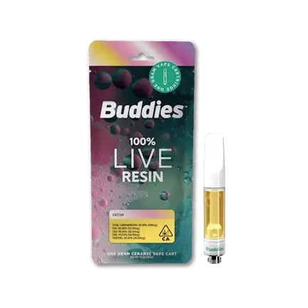 Buddies Live Resin Cartridge Raspberry Parfait 1g