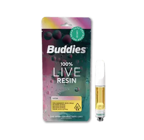 Buddies Live Resin Cartridge Raspberry Parfait 1g