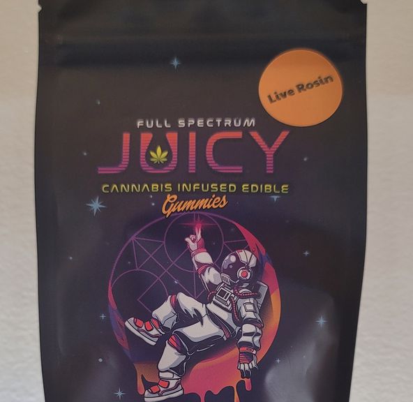 Juicy| Live Rosin Gummies| Grape| 100mg THC