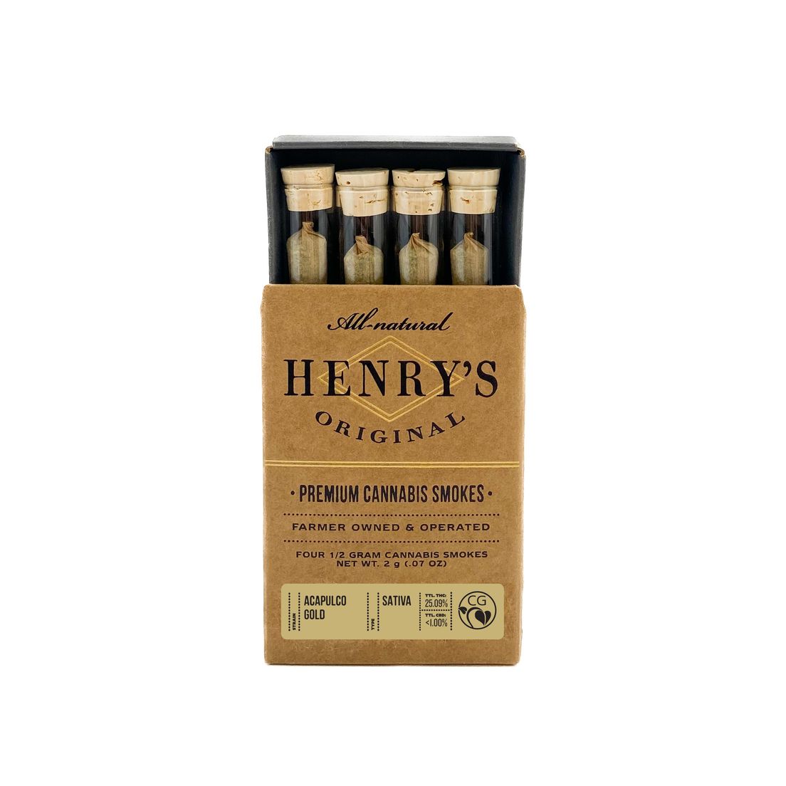 Henrys Original- Acapulco Gold Prerolls 4pk 2g (S)
