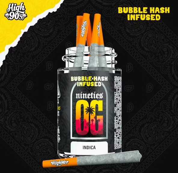 Nineties OG - High Fives Bubble Hash Infused Pre-Rolls 5 Pack
