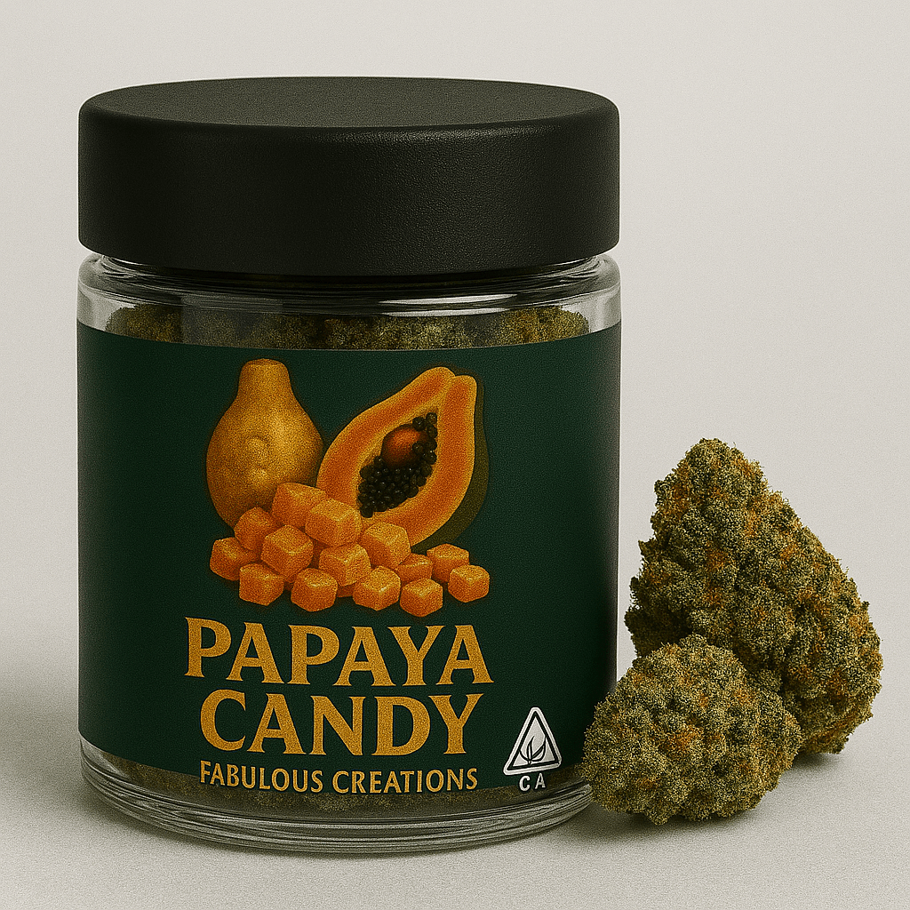 FABULOUS CREATIONS PAPAYA CANDY 14G INDOOR PREMIUM FLOWER 33.38% THC