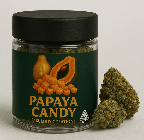 FABULOUS CREATIONS PAPAYA CANDY 14G INDOOR PREMIUM FLOWER 33.38% THC
