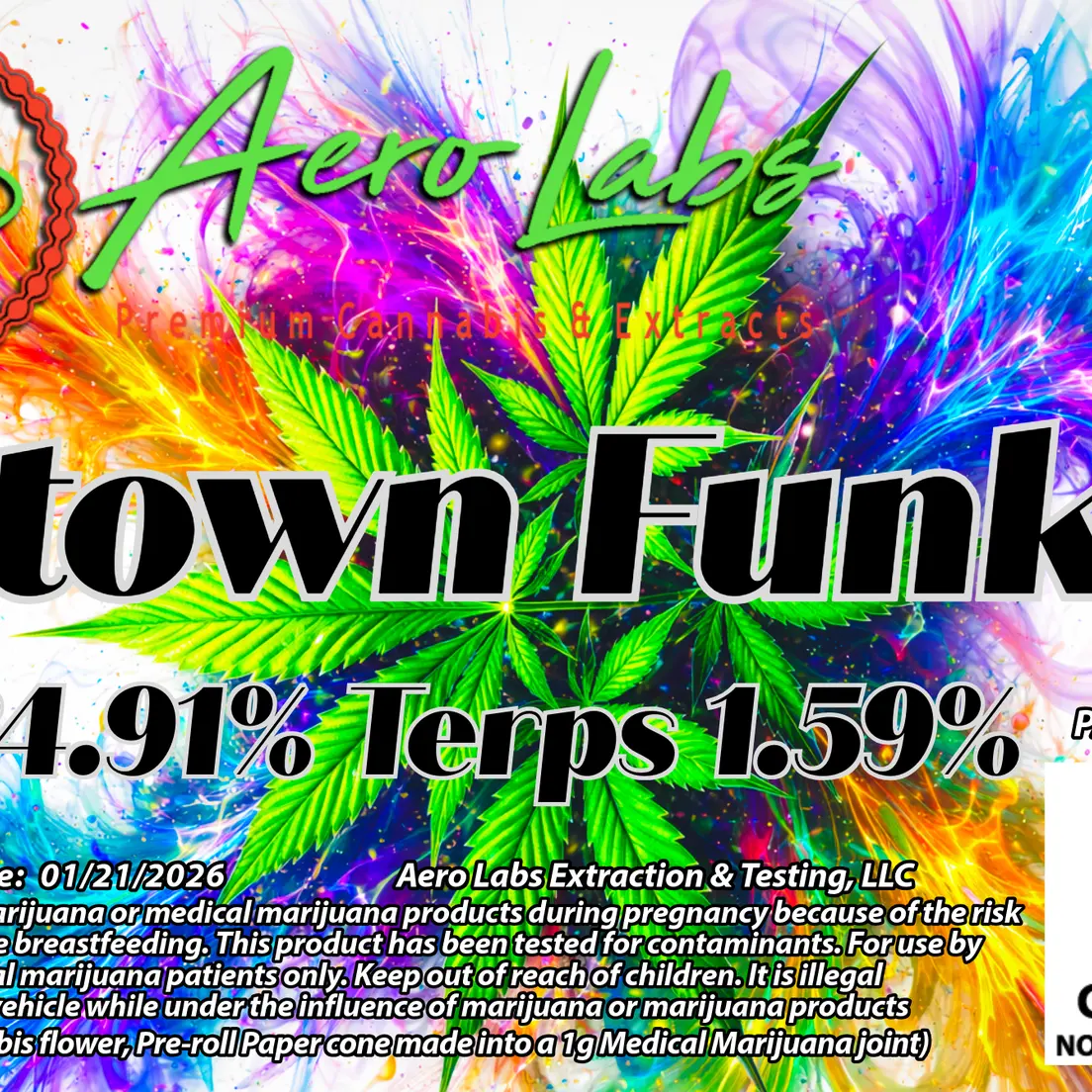 AERO LABS UPTOWN FUNK PREROLL 1G