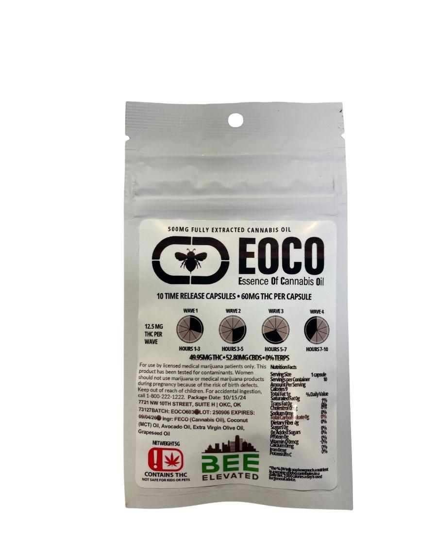 BEE ELEVATED FECO TIME RELEASE CAPSULES 500MG